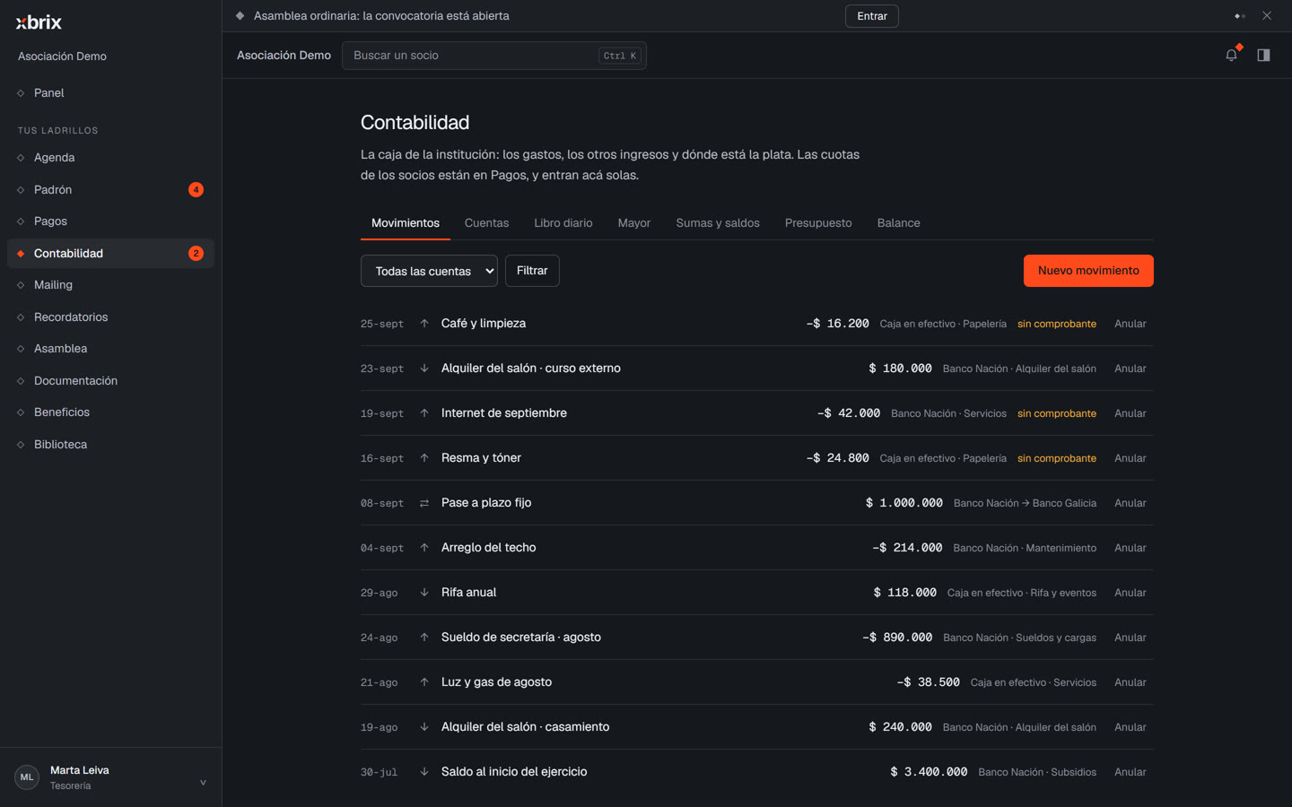La contabilidad en la maqueta de xbrix